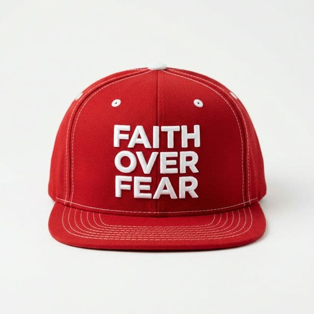 Faith Over Fear Snapback (Red/White)