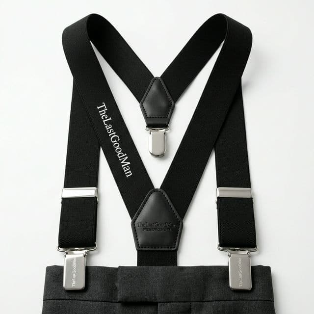 TheLastGoodMan Black Suspenders